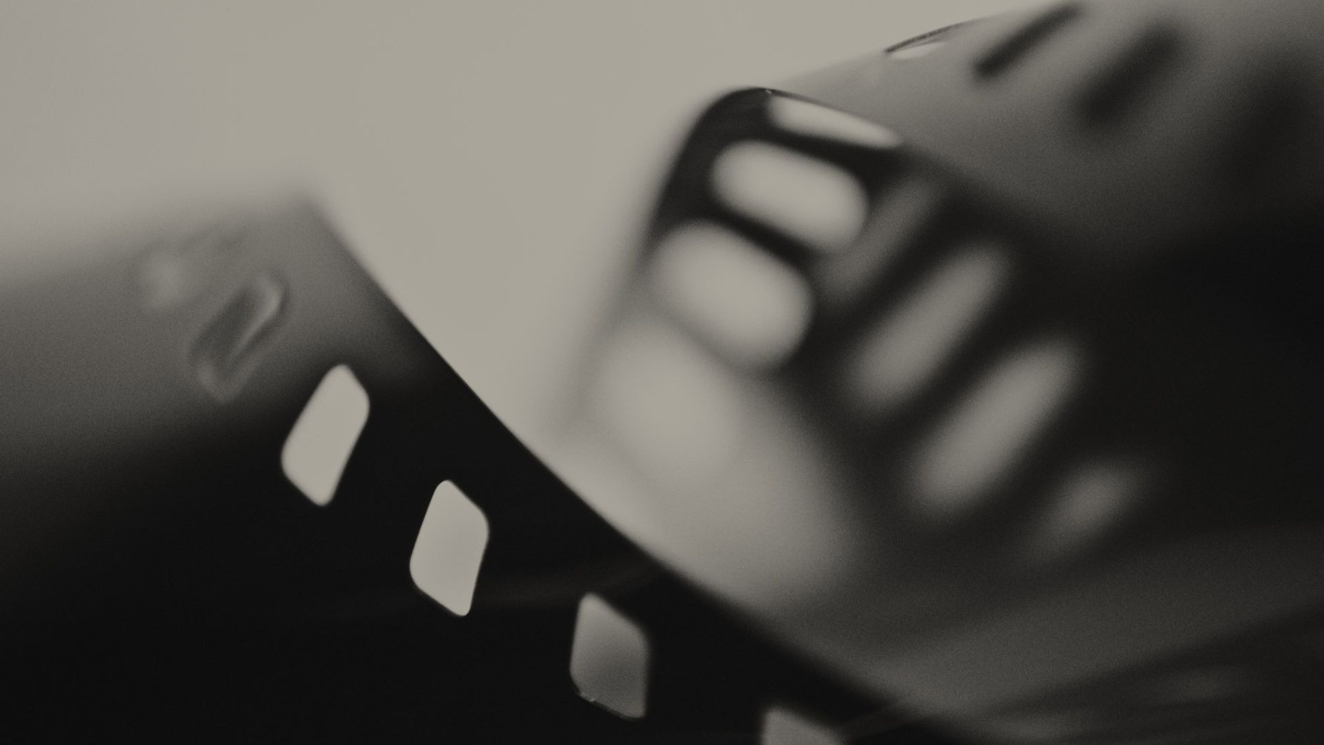 Abstract monochrome photograph of artistic film strips illustrating fine art photography concepts